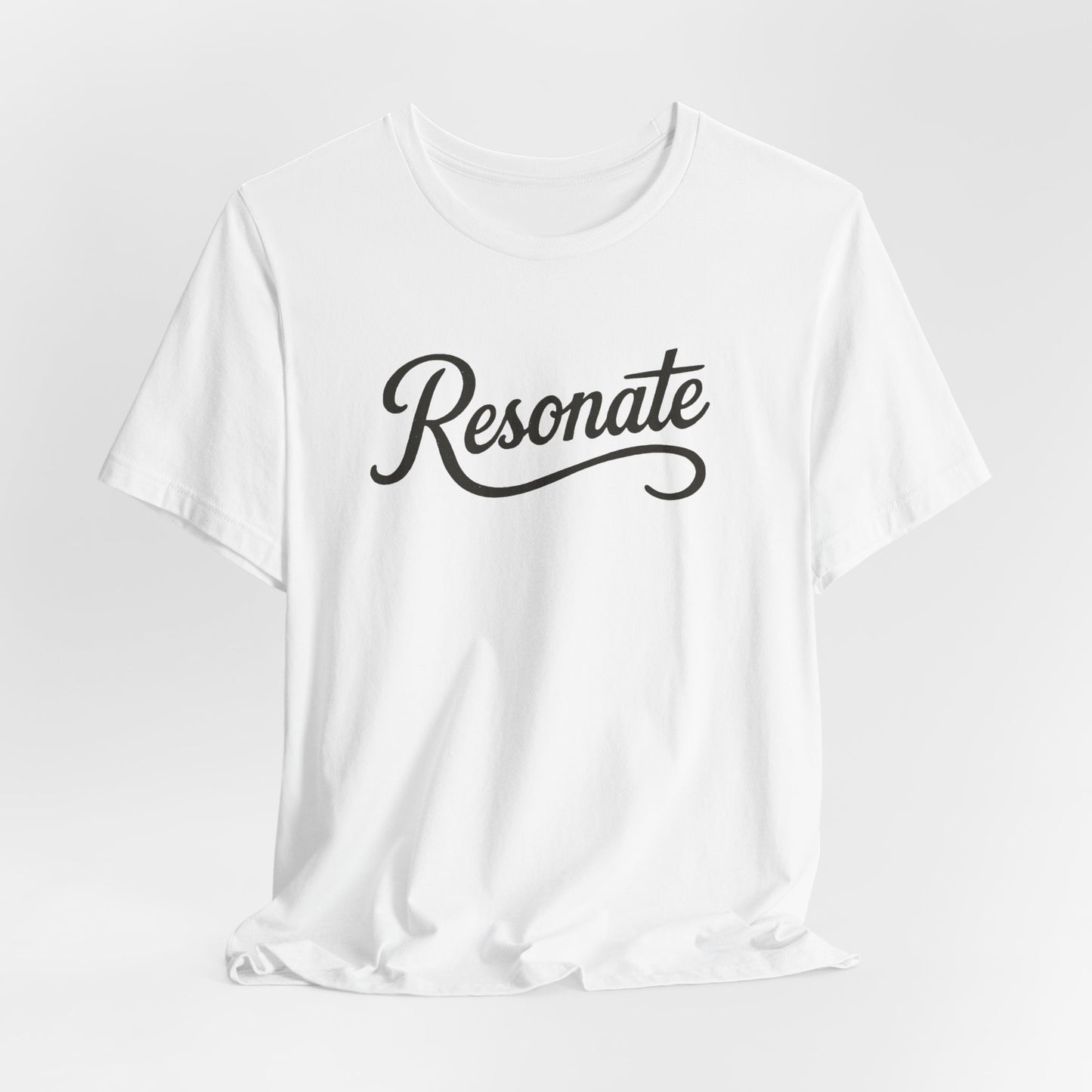 Resonate Script Tee - Inspirational Casual Shirt