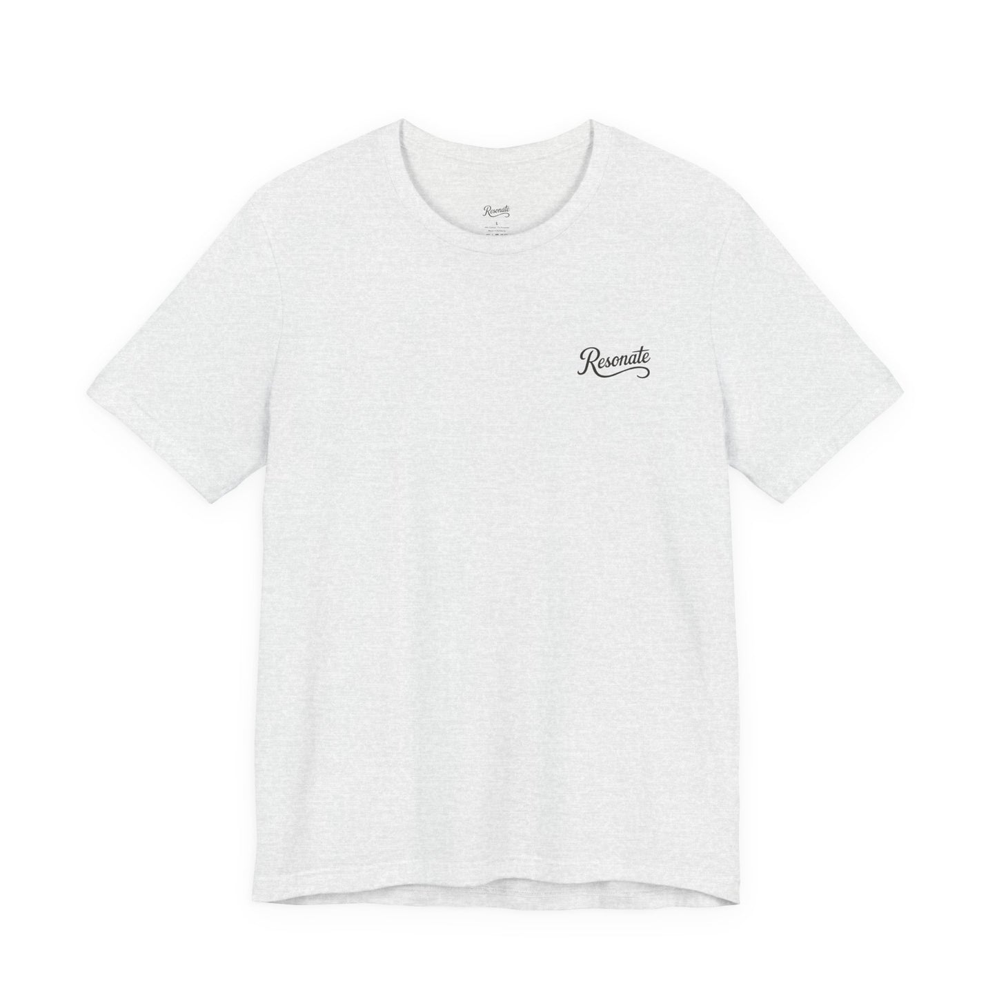 Bass Head Fishing Tee — 'Resonate' Chest Script & Large Back Fish Illustration