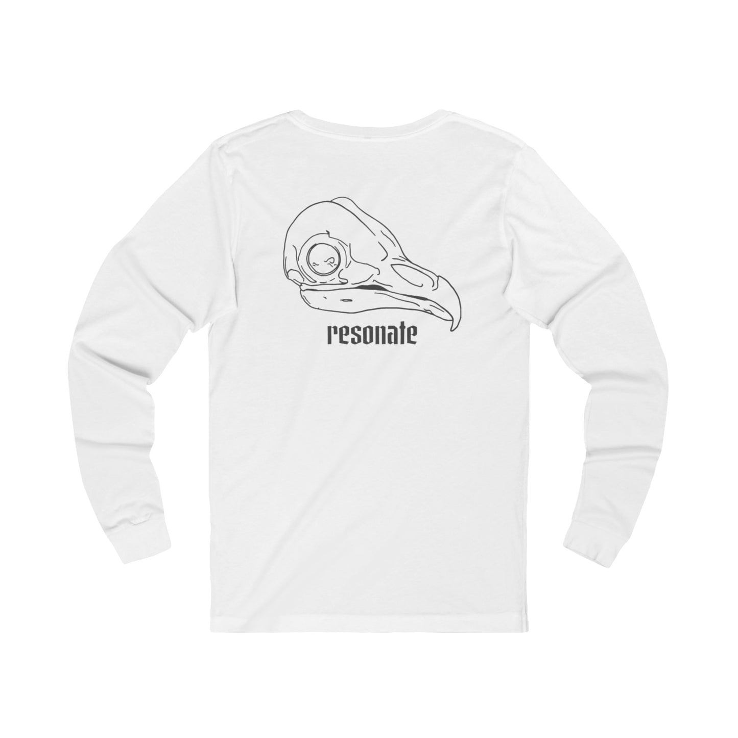 Long Sleeve Tee — 'Resonate' Skull Graphic
