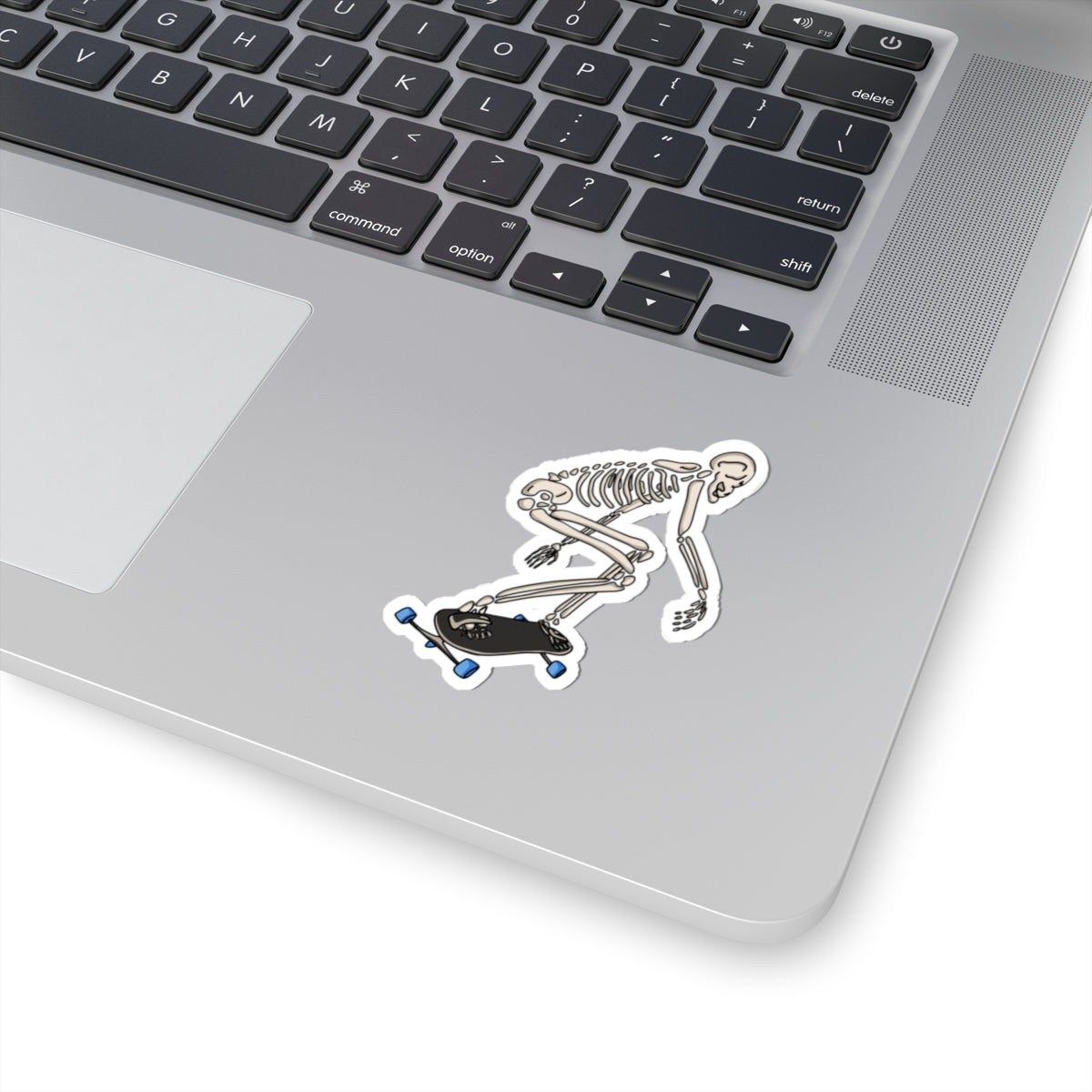 Skeleton Freeborder Kiss-Cut Sticker — Freebord Skull Sticker for Laptops & Gear