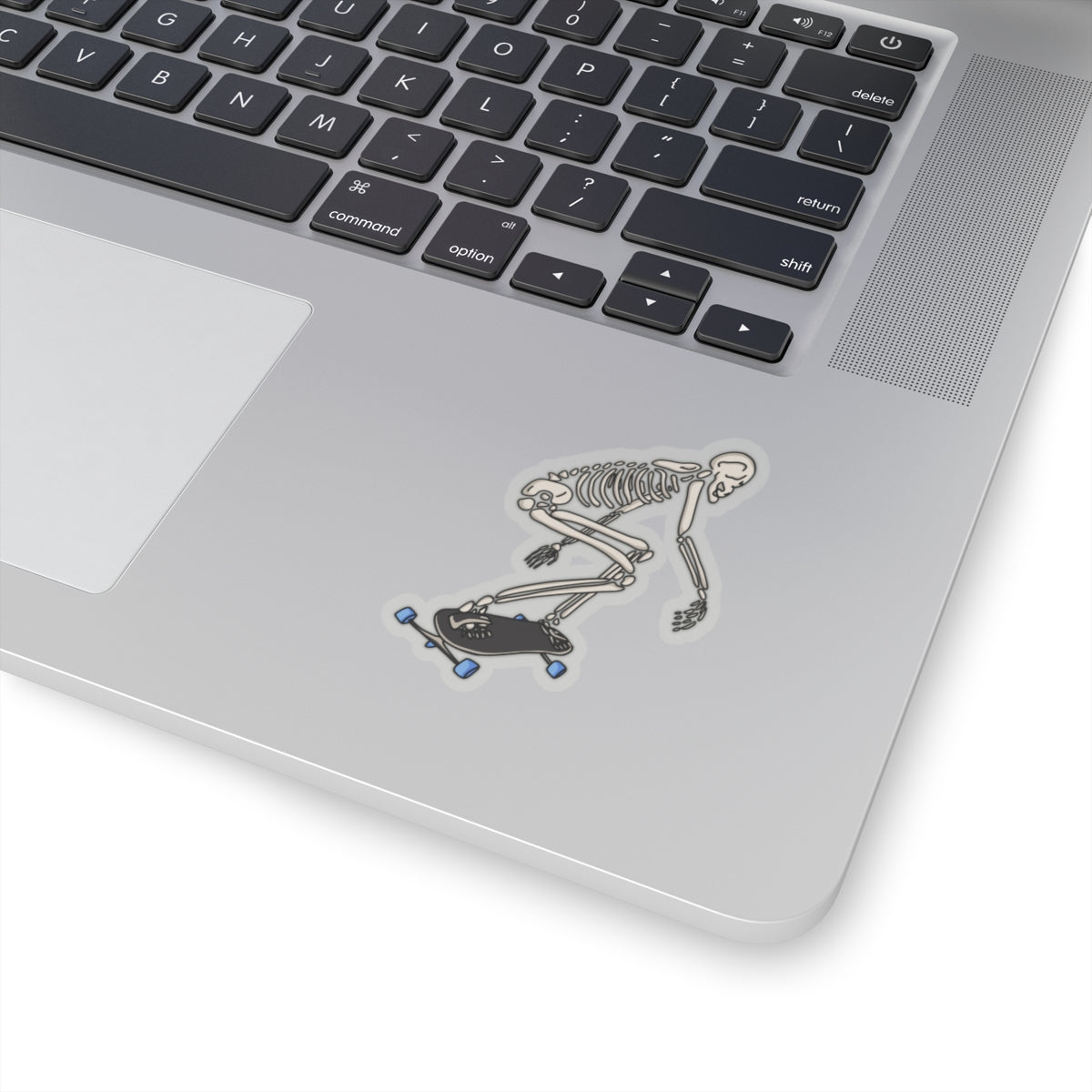 Skeleton Freeborder Kiss-Cut Sticker — Freebord Skull Sticker for Laptops & Gear