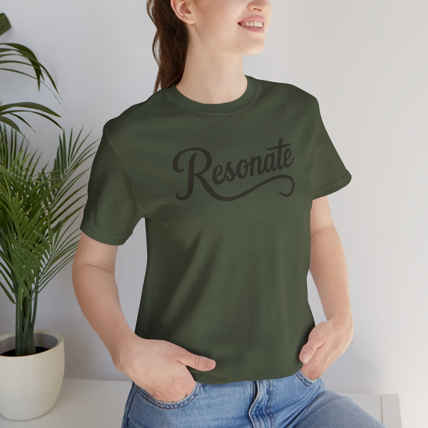 Resonate Script Tee — Inspirational Graphic T-Shirt