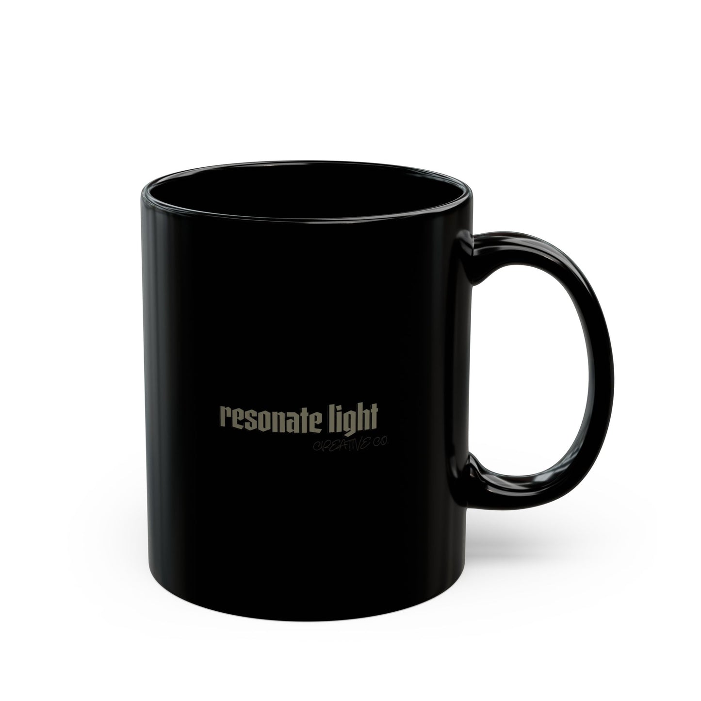 Resonate Light Black Coffee Mug — Minimalist Freebord Inspired 11oz Ceramic