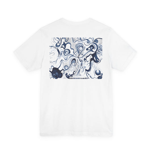 Abstract Ink Wave Tee — Artistic Swirl Graphic T-Shirt