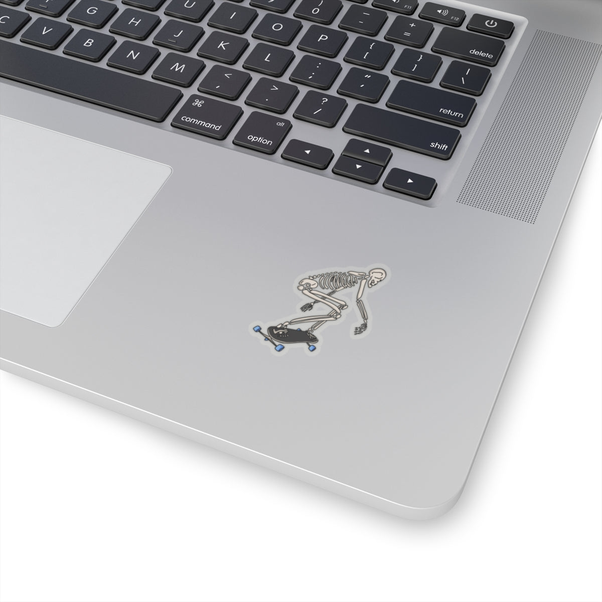 Skeleton Freeborder Kiss-Cut Sticker — Freebord Skull Sticker for Laptops & Gear
