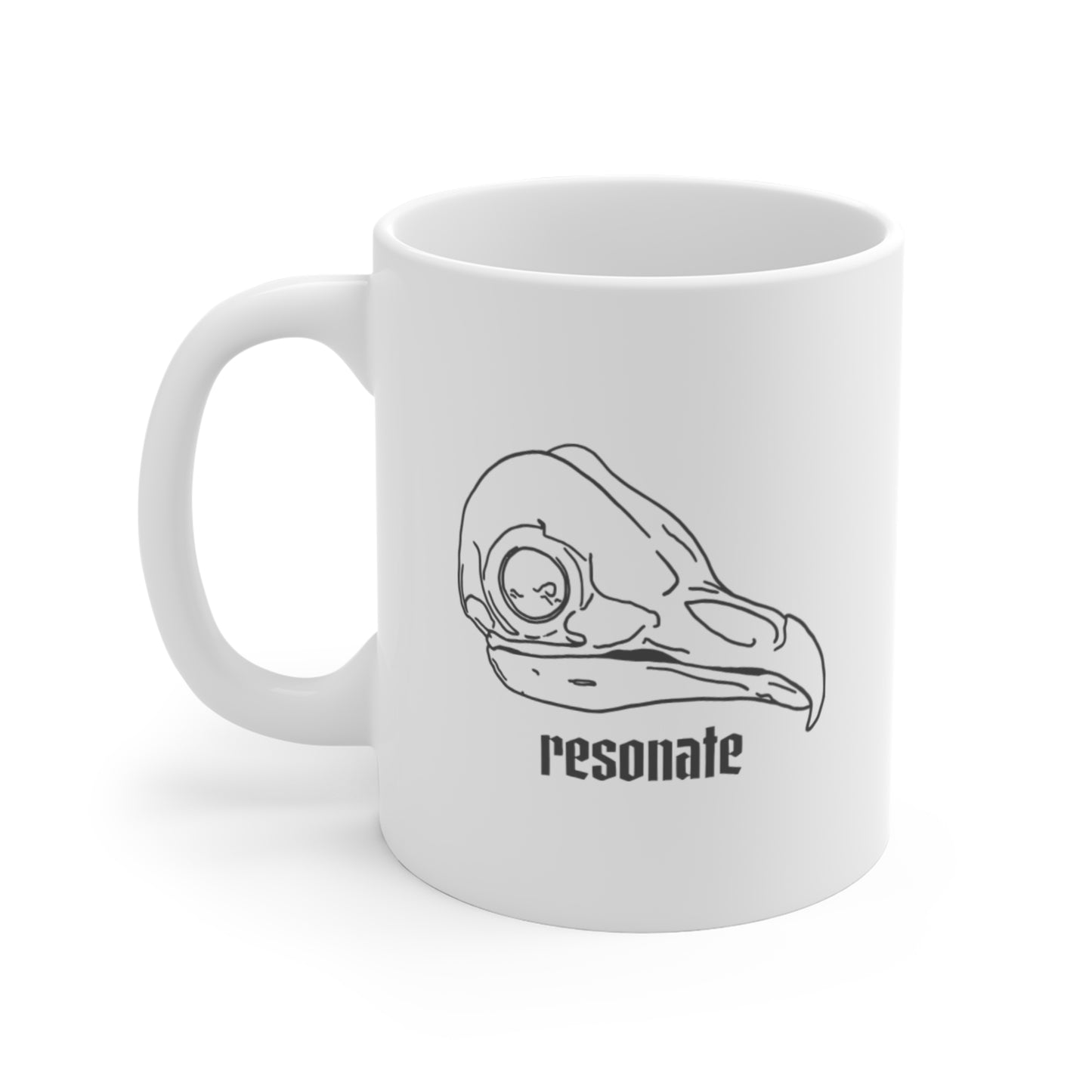 Resonate Skull Coffee Mug — 11oz Ceramic