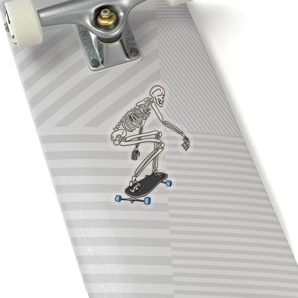 Skeleton Freeborder Kiss-Cut Sticker — Freebord Skull Sticker for Laptops & Gear