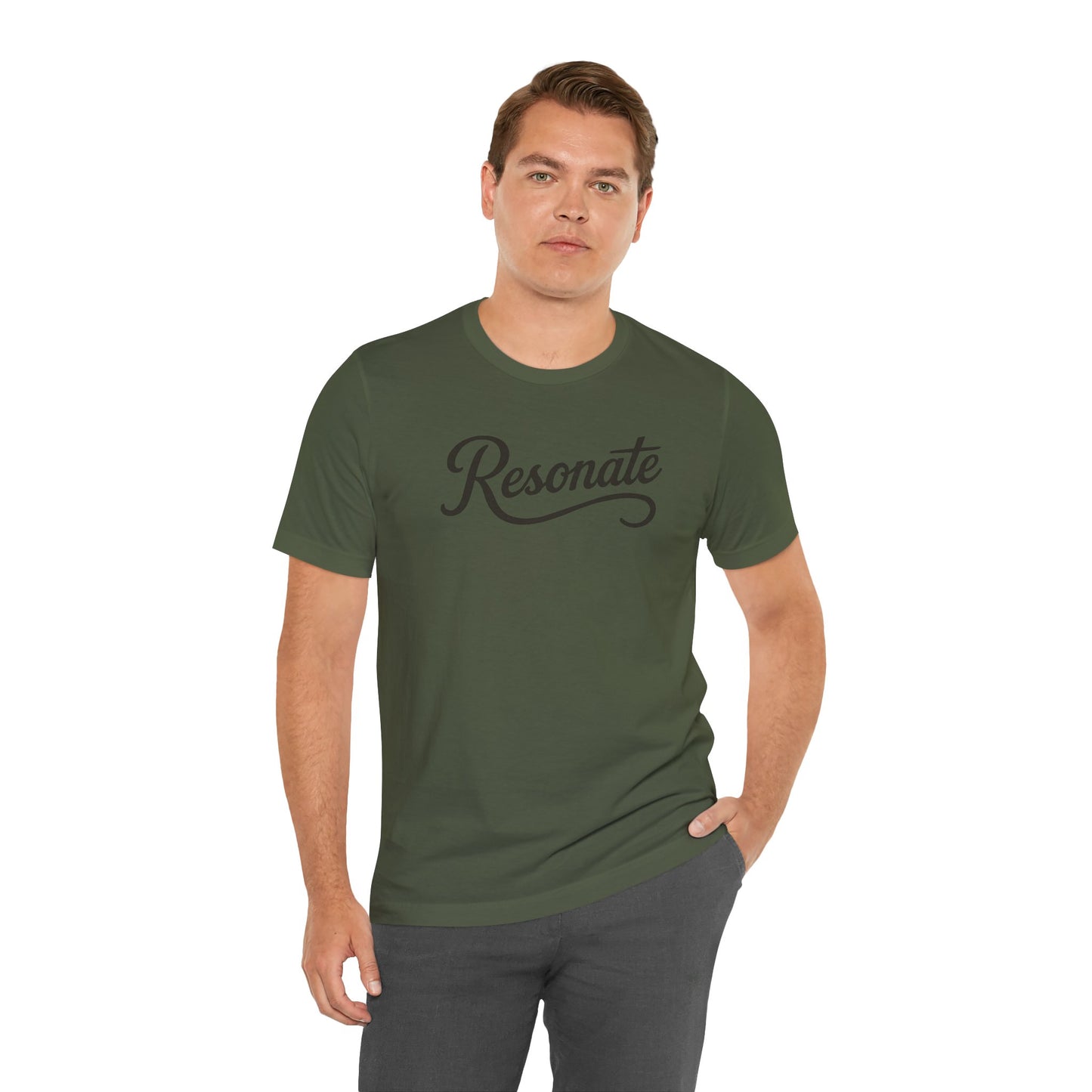 Resonate Script Tee — Inspirational Graphic T-Shirt