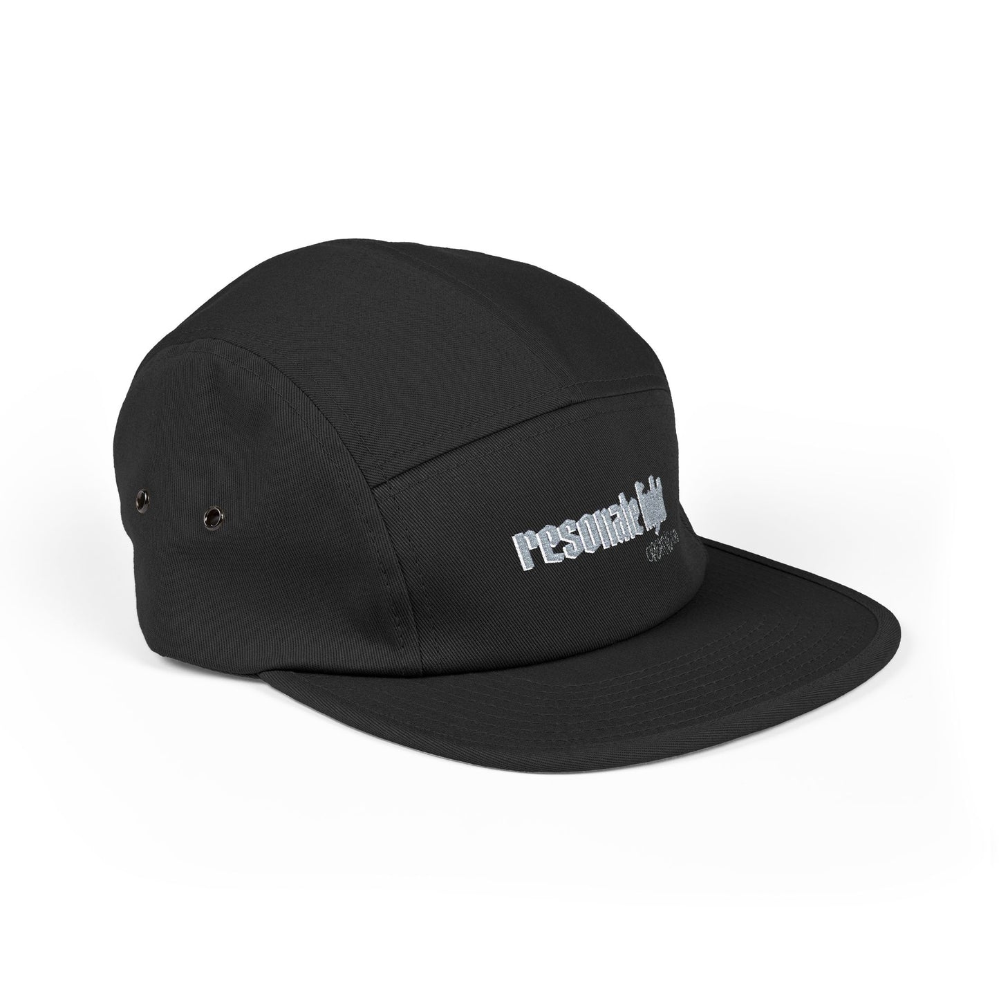 Embroidered 'Resonate Light' 5-Panel Cap — Canvas Adjustable Hat