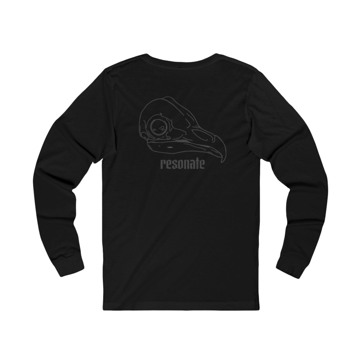 Long Sleeve Tee — 'Resonate' Skull Graphic